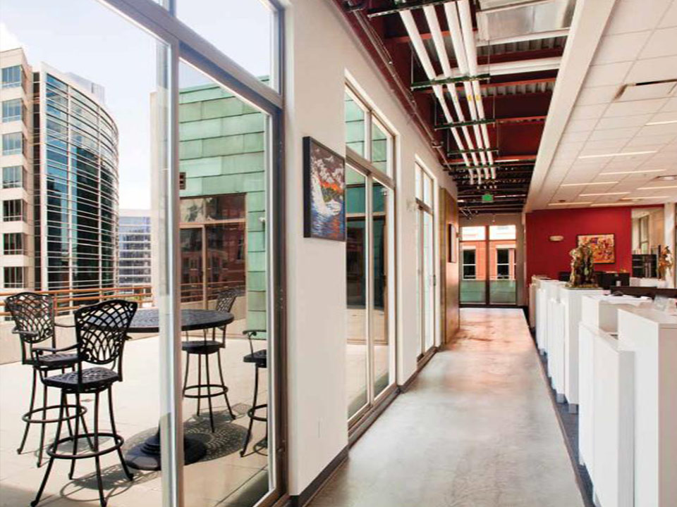 Steel Bridge Building Hallway & Balcony